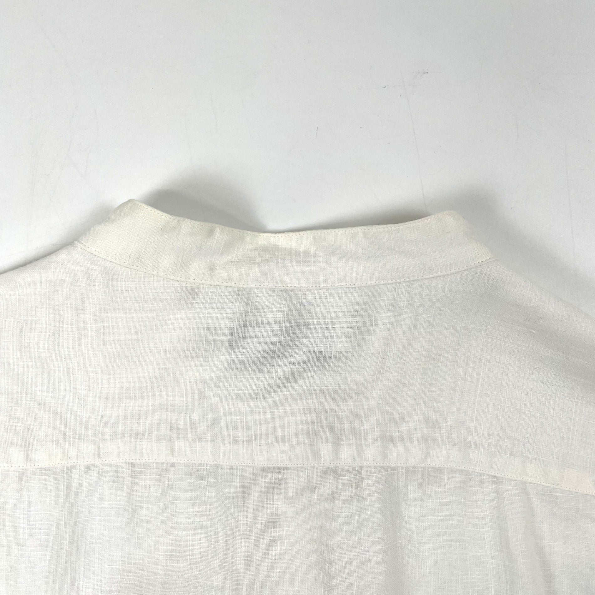 AGLINI / リネンシバンドカラーシャツ 参考定価：30,000程度 SIZE:40