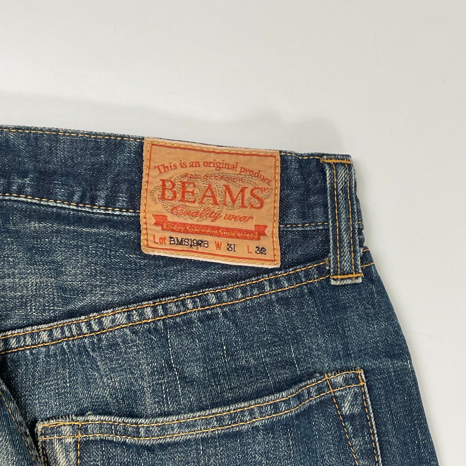 BEAMS / BMS1976 セルビッジデニムパンツ 参考定価：18,000程度 SIZE:W31 L32