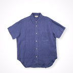 MARGARET HOWELL / 日本製 茄子紺リネンシャツ SIZE：L