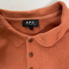 A.P.C. アーペーセー / 鹿の子ロゴ刺繍ポロシャツ 参考定価：30,000程度 SIZE：L