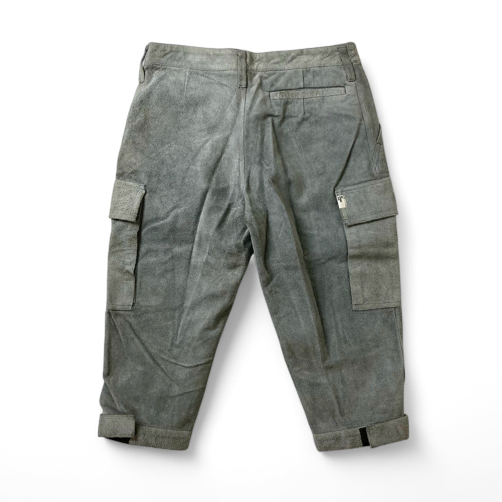 HFA 藤原ヒロシ着用モデルのサンプリング BE UNDER AGE スウェード ひざ下 ハーフパンツ