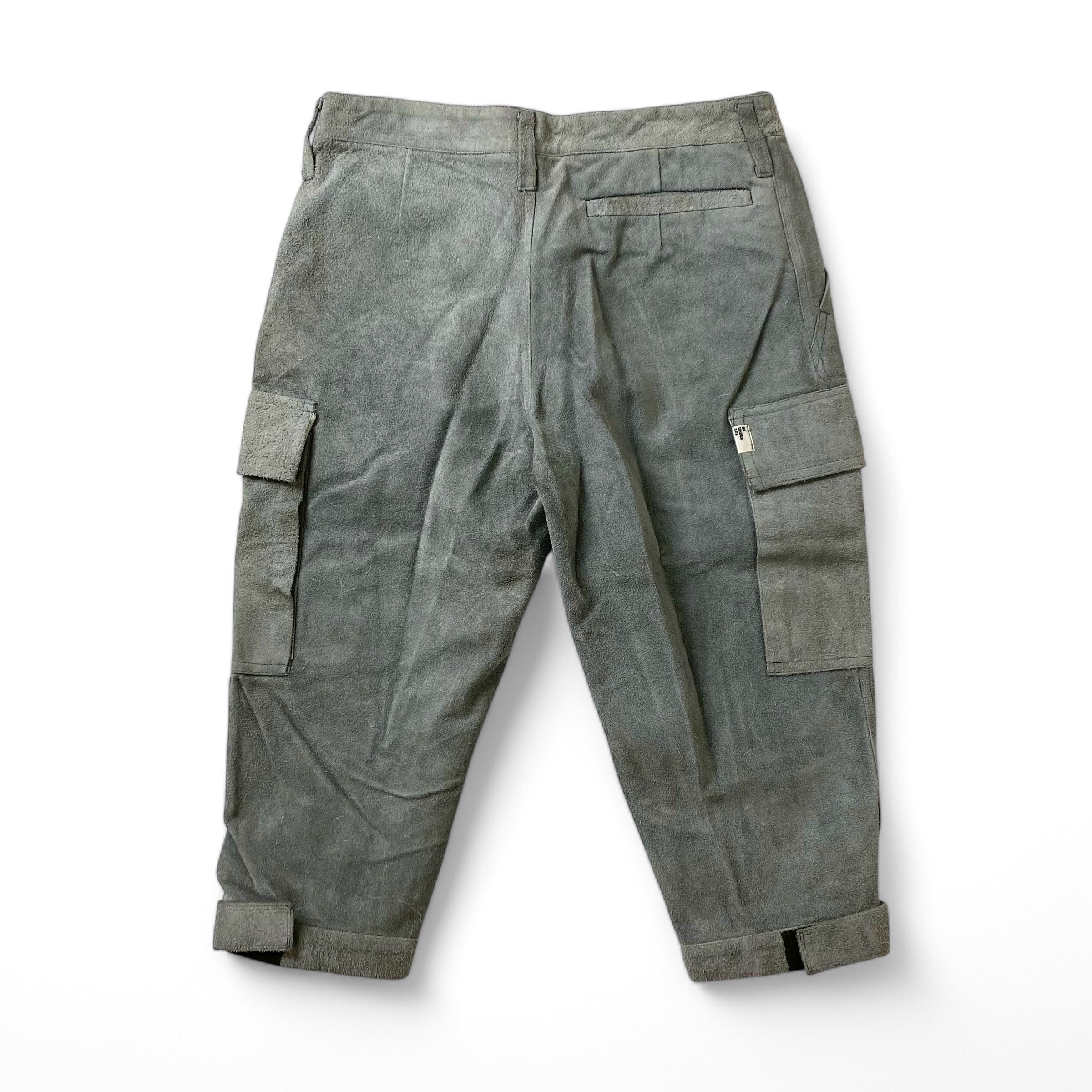 HFA 藤原ヒロシ着用モデルのサンプリング BE UNDER AGE スウェード ひざ下 ハーフパンツ