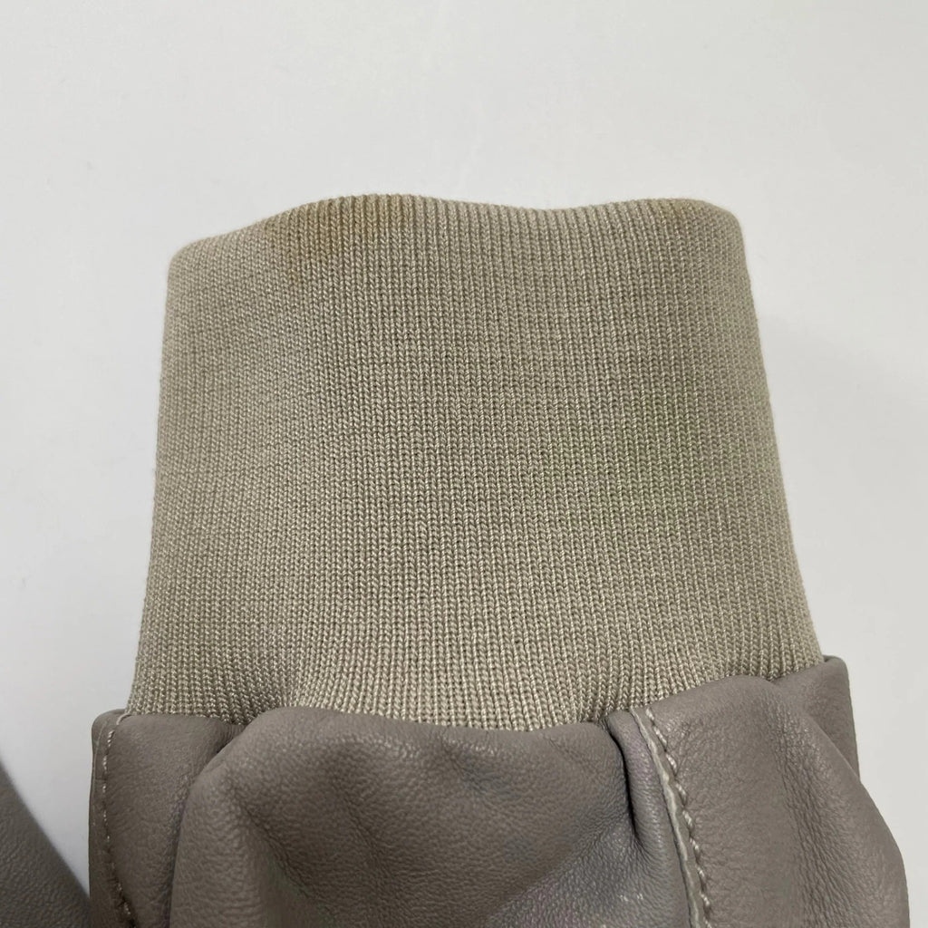 GIORGIO ARMANI ジョルジオ アルマーニ / ラムレザー×リネン 異素材MIX ハリントンジャケット ブルゾン G9タイプ 参考定価：300,000程度 SIZE:46