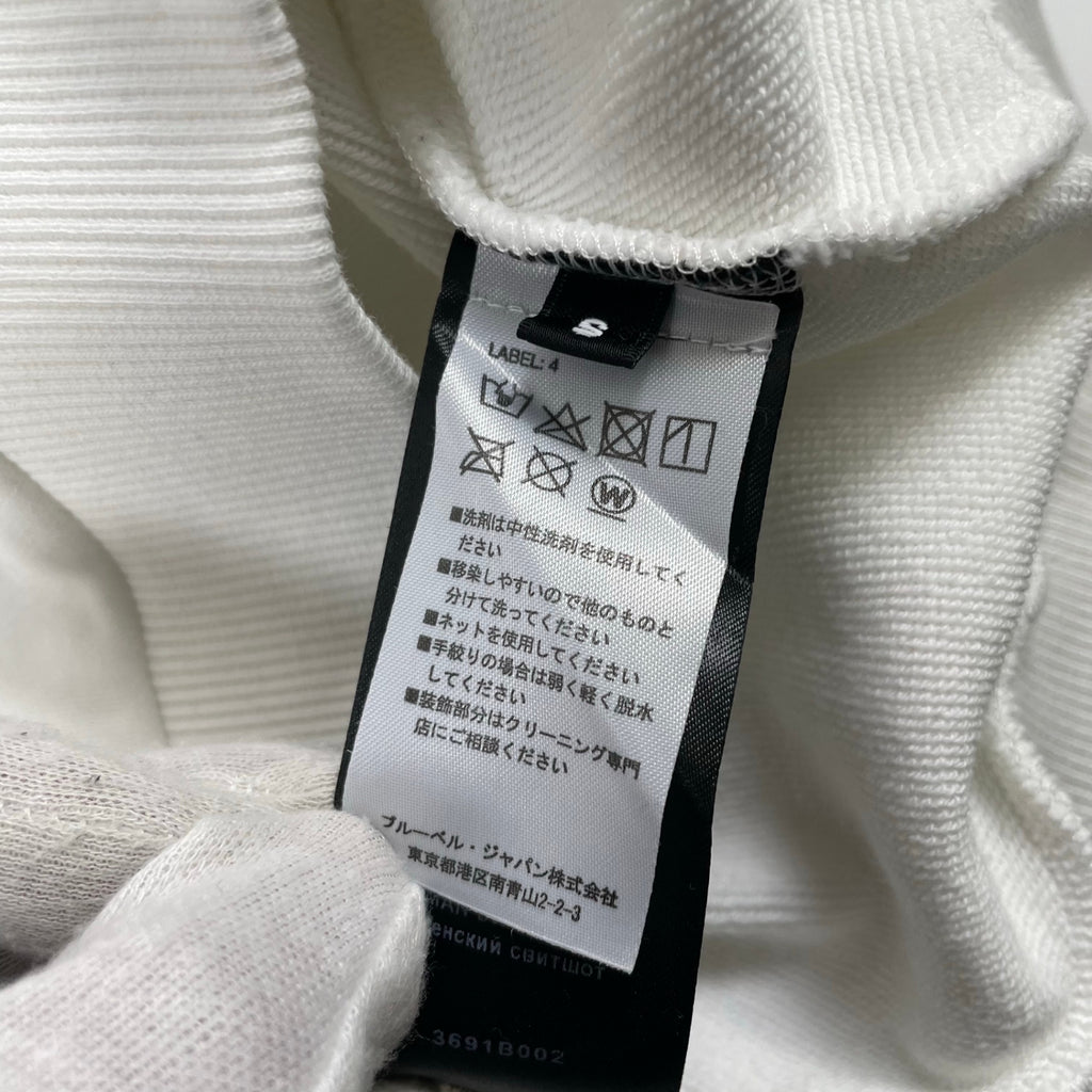 BALMAIN バルマン / プリントロゴラグランスウェット ホワイト 参考定価：69,000+tax SIZE:S