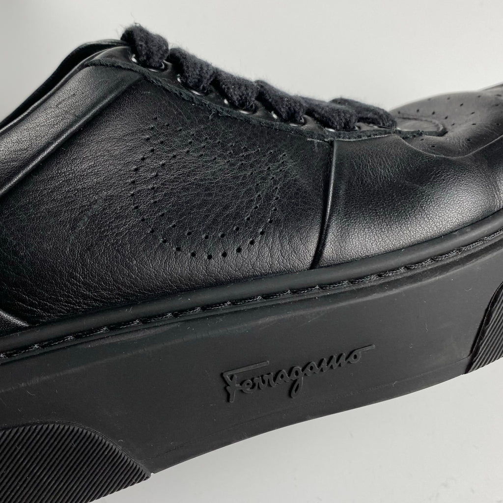 Salvatore Ferragamo サルバトーレ フェラガモ / ガンチーニ レザー スニーカー ブラック レディース SIZE：8（25.5cm程度）