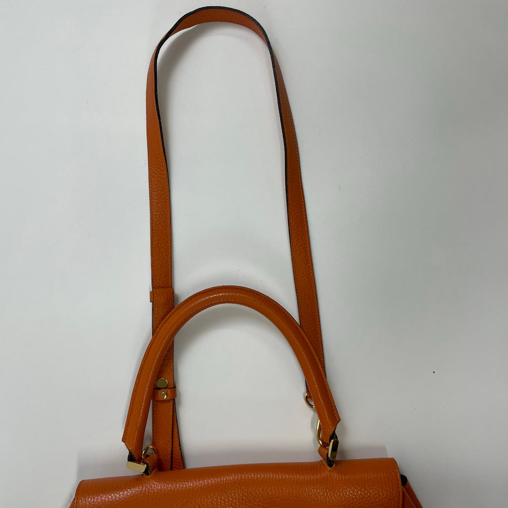 WAKO / 2WAYレザーバッグ オレンジ×ブルー 参考定価：100,000程度