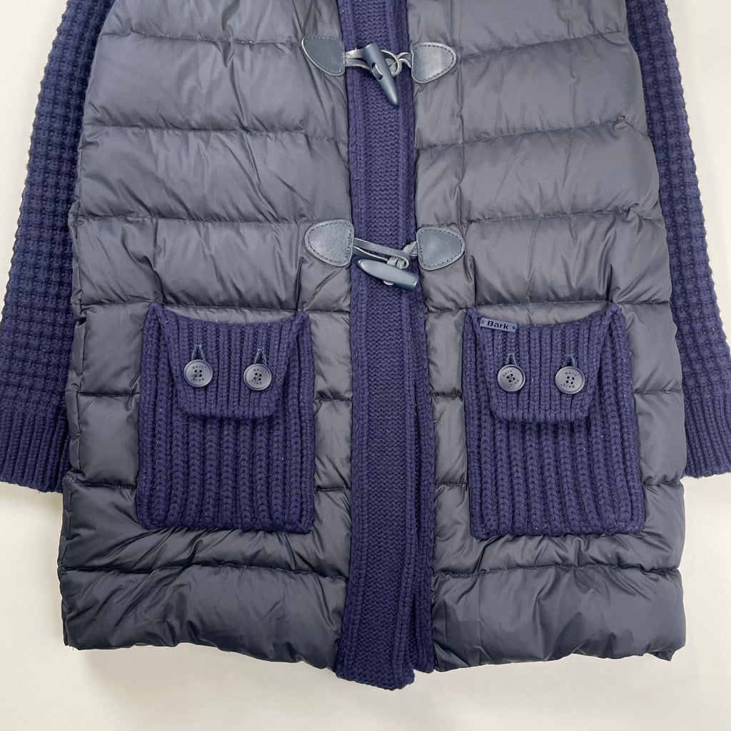 Bark バーク / ニットコンビダウンコート ネイビー 参考定価：100,000程度 SIZE：S
