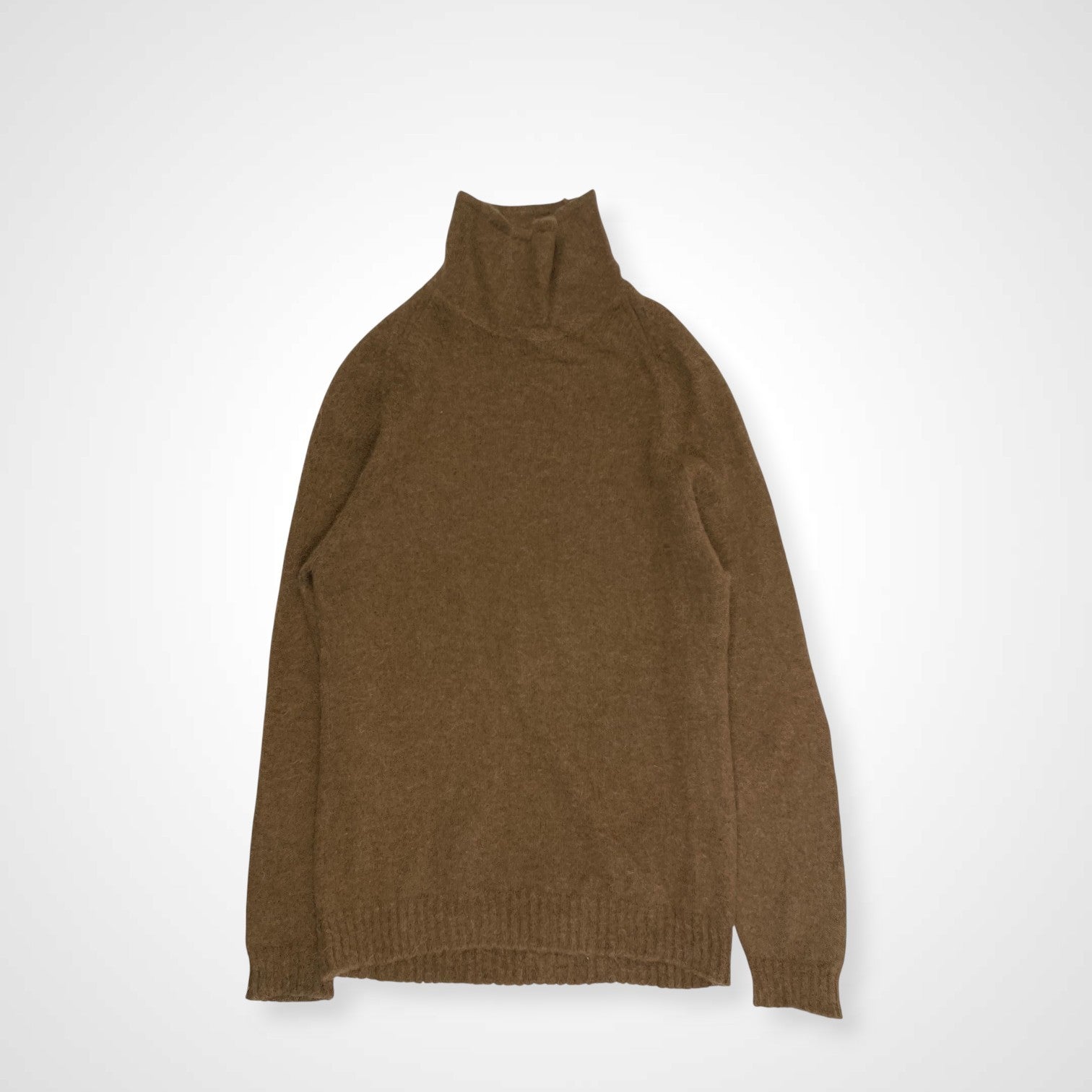 ATON エイトン / BABY ALPACA HIGH NECK SWEATER ブラウン 参考定価：31,000+tax SIZE:2