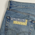 Levi's リーバイス / 150周年記念 もんぺ 刺し子 ハーフデニムパンツ パッチワーク SIZE:W36