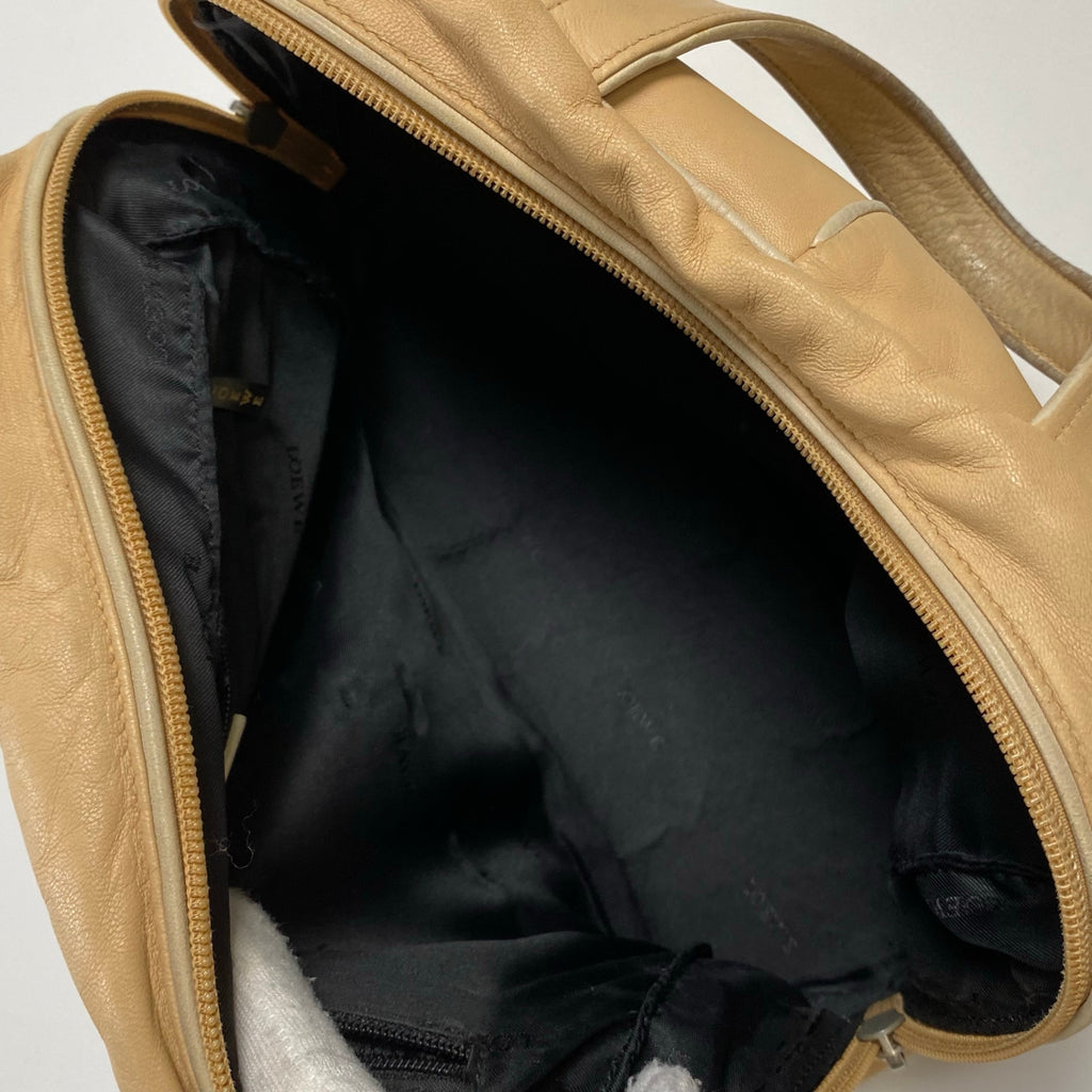 LOEWE ロエベ / ミニボストンハンドバッグ ラムレザー ベージュ