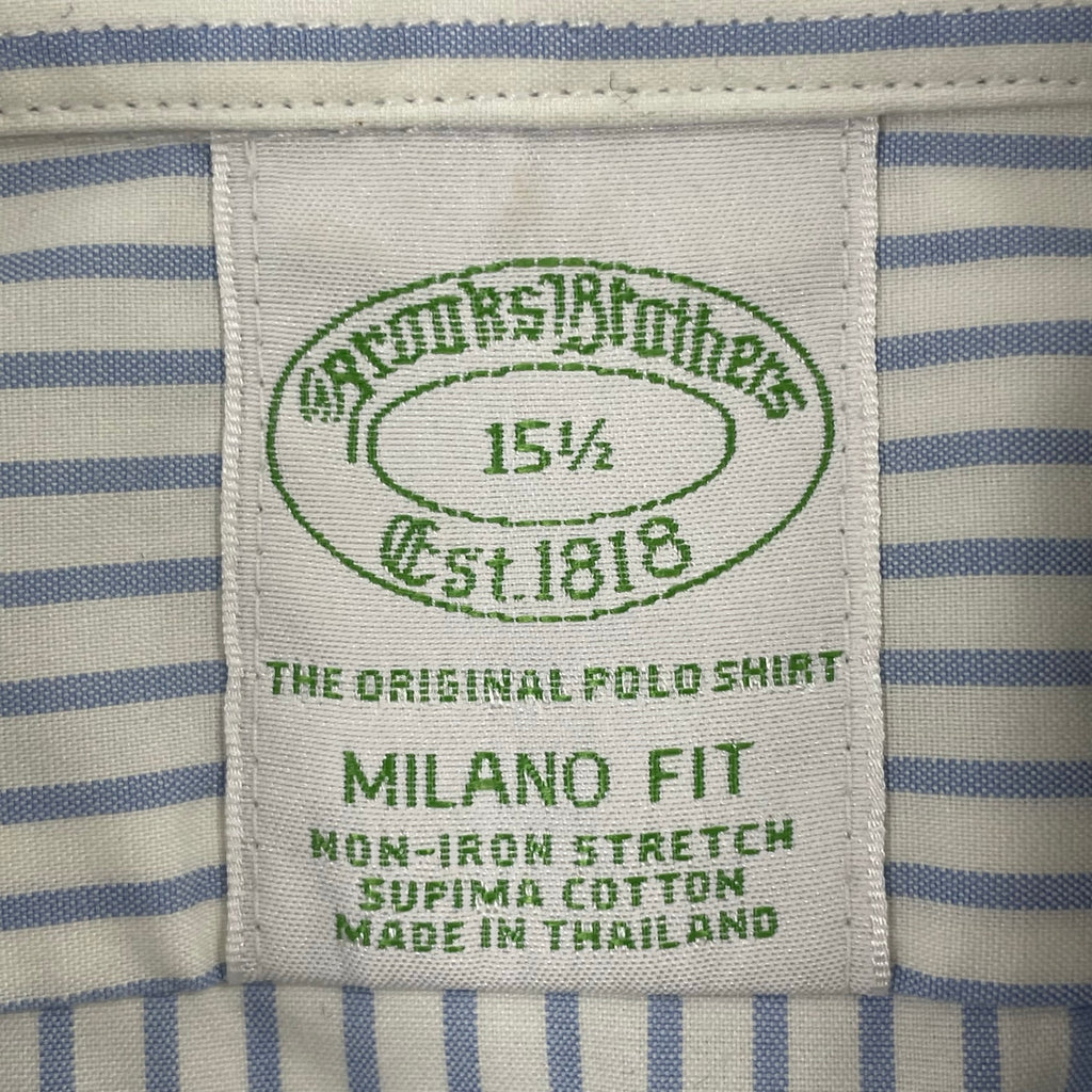 Brooks Brothers / 半袖ストライプシャツ 参考定価：16,000程度 SIZE:15 1/2(L程度)