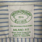 Brooks Brothers / 半袖ストライプシャツ 参考定価：16,000程度 SIZE:15 1/2(L程度)