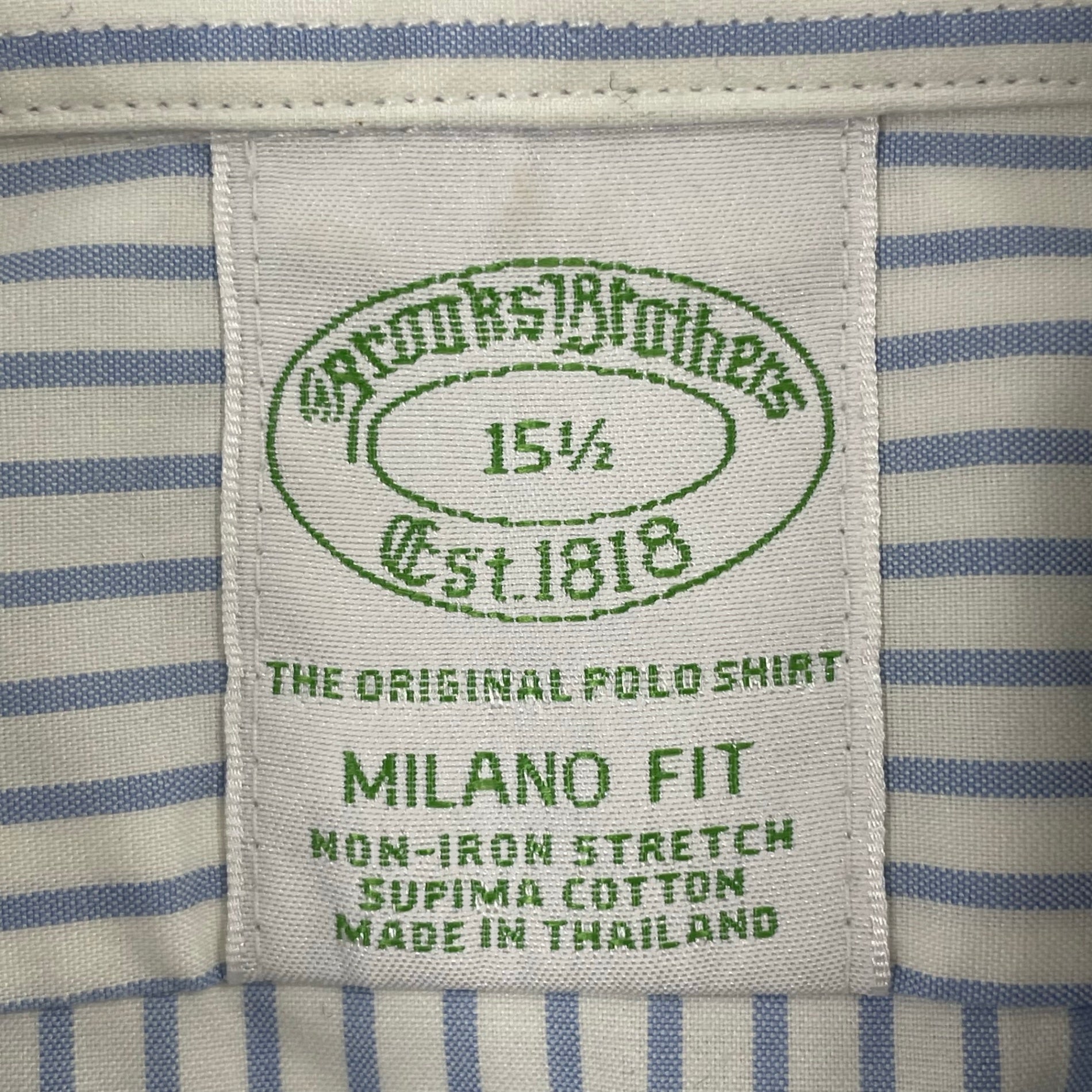 Brooks Brothers / 半袖ストライプシャツ 参考定価：16,000程度 SIZE:15 1/2(L程度)