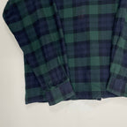 XLARGE エックスラージ / 旧タグ オープンカラーネルシャツ ブラックウォッチ SIZE：L