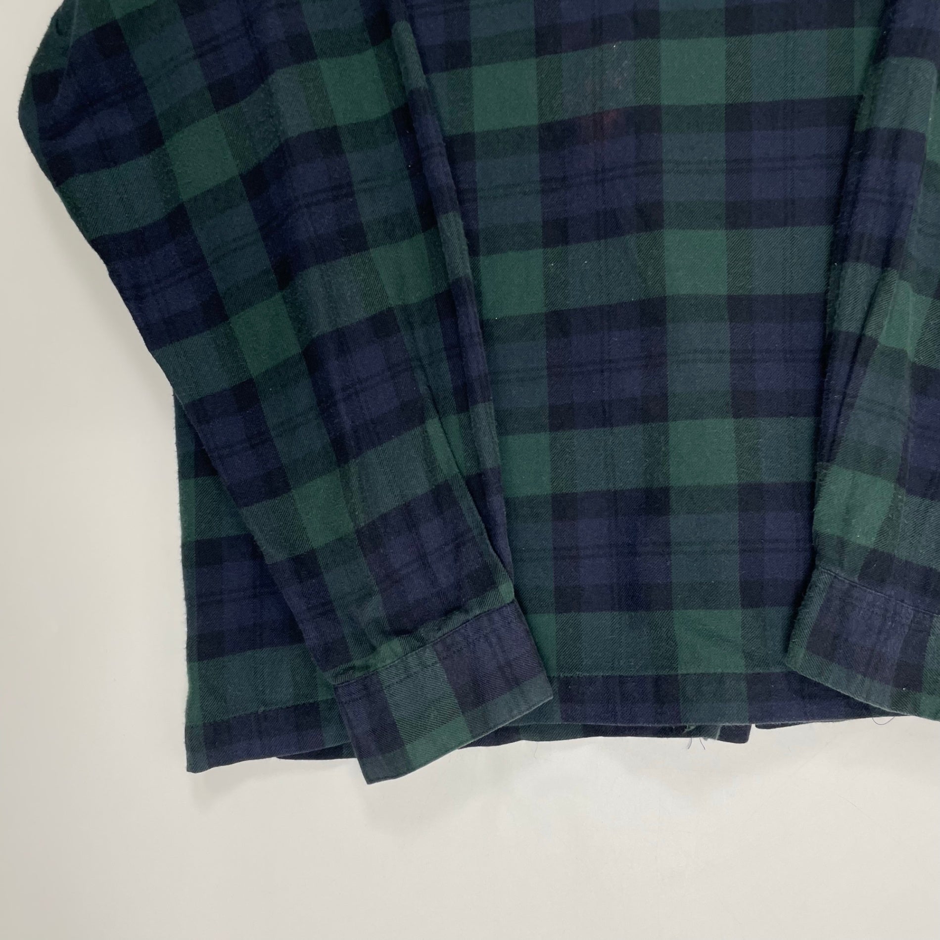 XLARGE エックスラージ / 旧タグ オープンカラーネルシャツ ブラックウォッチ SIZE：L