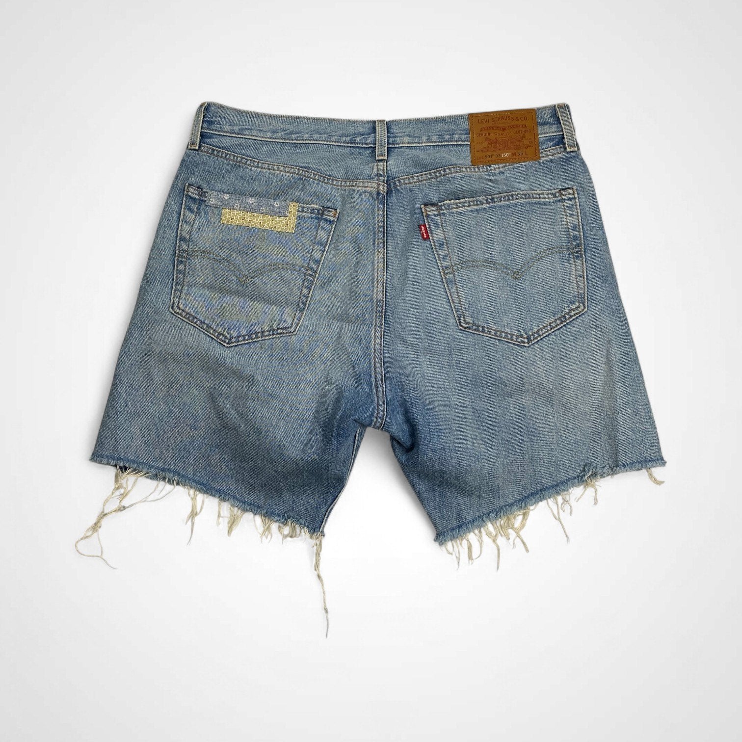 Levi's リーバイス / 150周年記念 もんぺ 刺し子 ハーフデニムパンツ パッチワーク SIZE:W36