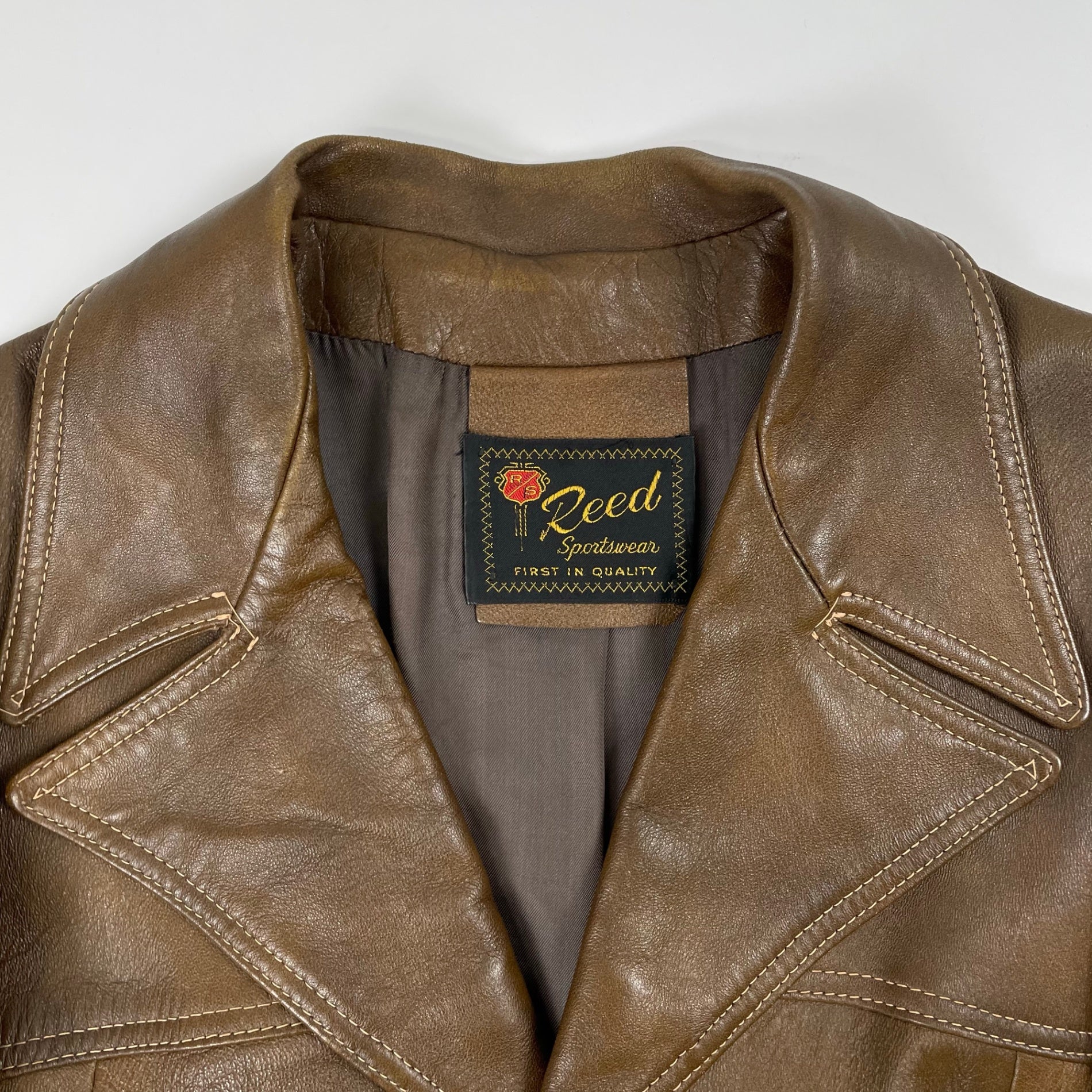 VINTAGE / 70s VINTAGE デザインレザージャケット カーコート SIZE:L程度