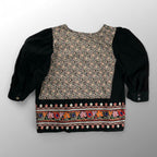 tricot COMME des GARCONS トリコ コムデギャルソン / フラワープリント×刺繍カットソー ブラウス AD2007 SIZE:S-M程度
