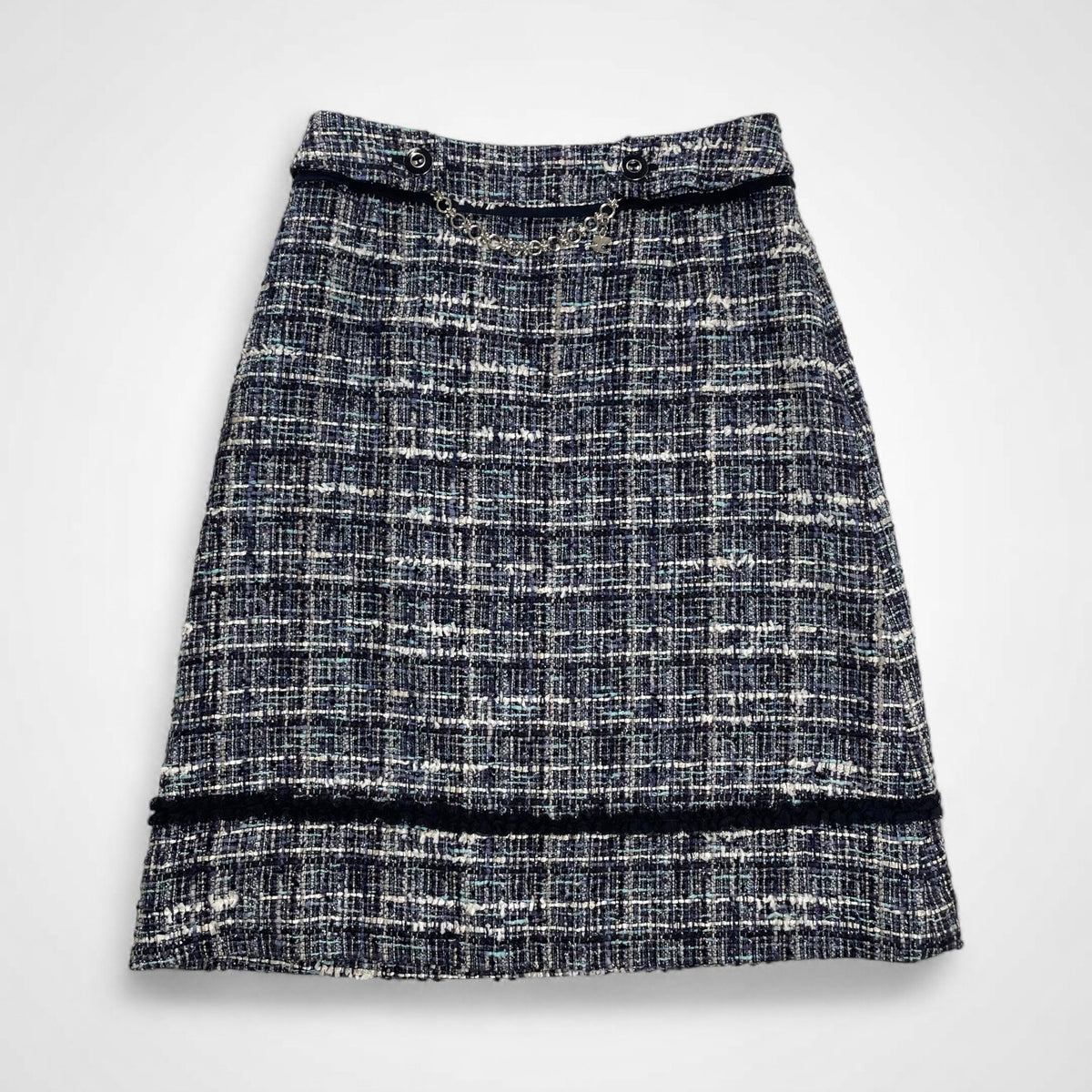 courreges クレージュ / ロゴチェーン付 ツイードスカート 参考定価：30,000程度 SIZE:38
