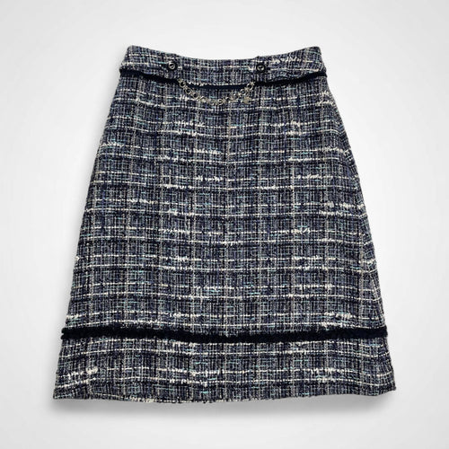 courreges クレージュ / ロゴチェーン付 ツイードスカート 参考定価：30,000程度 SIZE:38