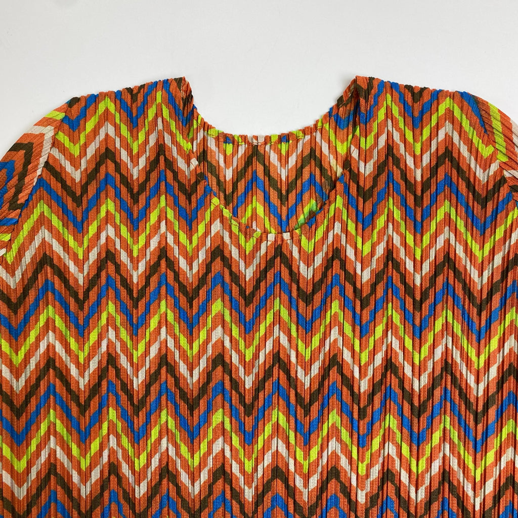 PLEATS PLEASE プリーツプリーズ / geometry  psychedelic cut-sew プリーツ カットソー 美品 2018AW SIZE:3