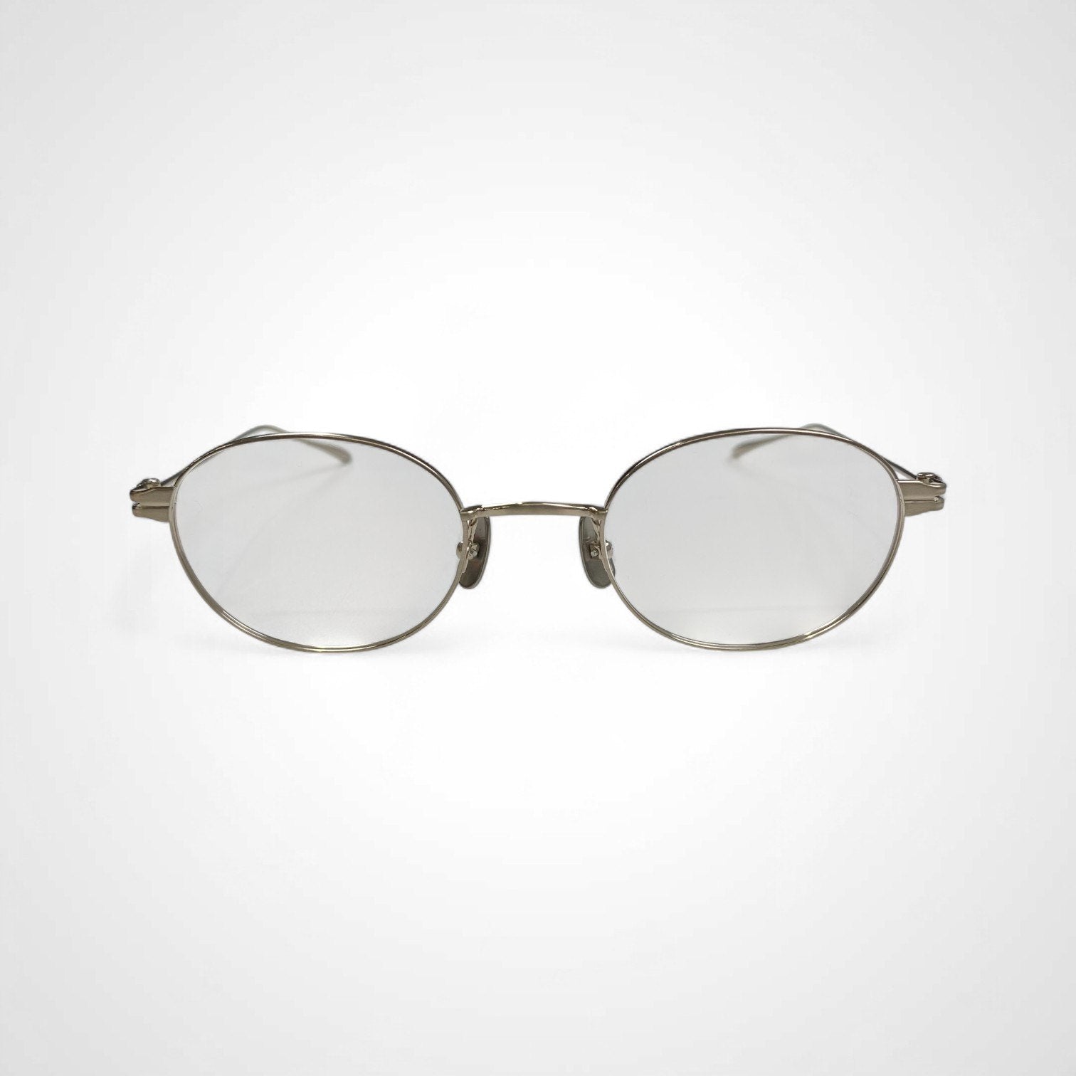 金子眼鏡 「メタルシリーズ」 / オーバルメタル 度なしクリアレンズ 参考定価：46,000+tax SIZE:47□121-139