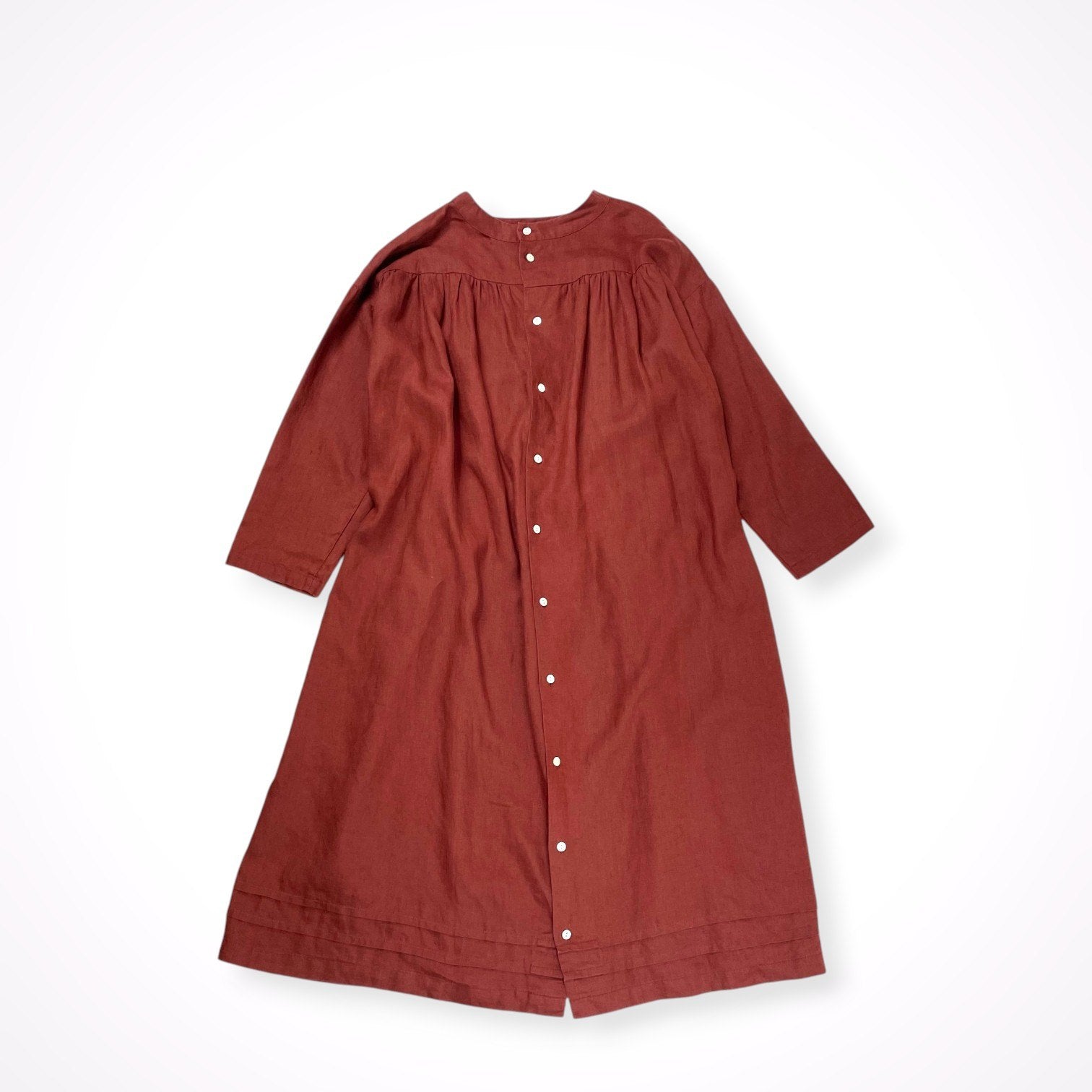 08 Mab ゼロハチマブ / 前開きリネンシャツワンピース 参考定価：16,000程度 SIZE:FREE