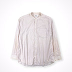 Gymphlex / バンドカラーオーバーシャツ ストライプ 参考定価：14,000+tax SIZE:M