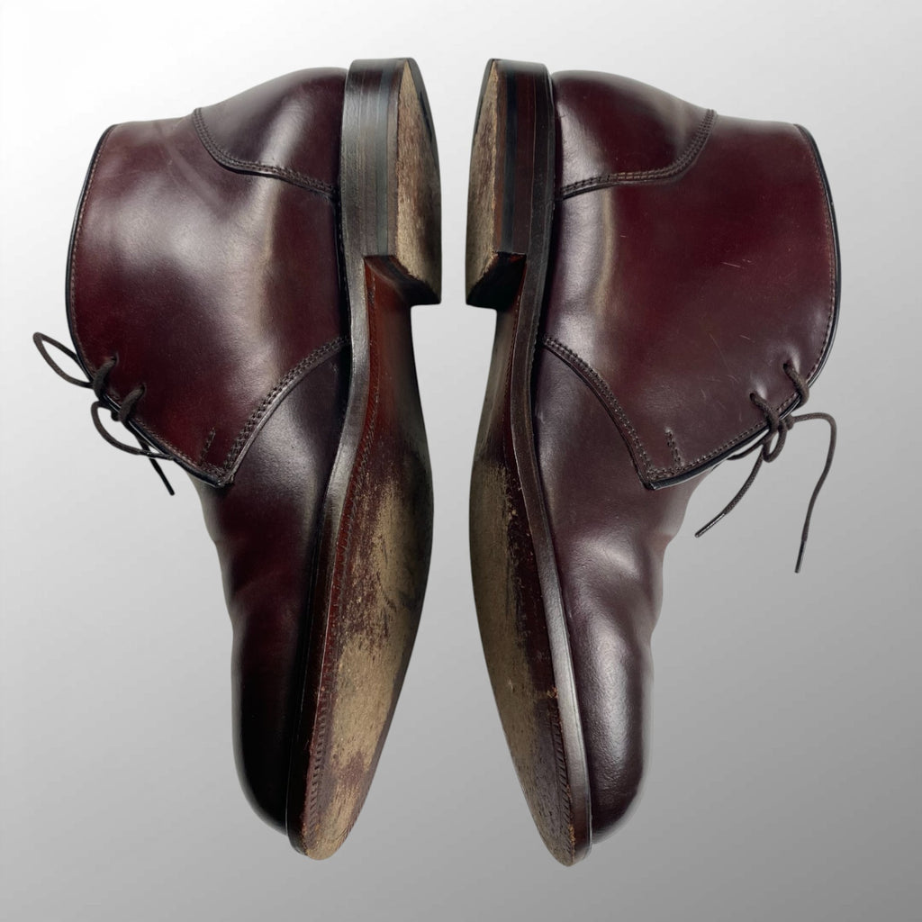 LUDWIG REITER ルーディックライター / SHELL CORDVAN コードバン チャッカブーツ バーガンディ 参考定価：150,000程度 SIZE：8(26.5-27cm)