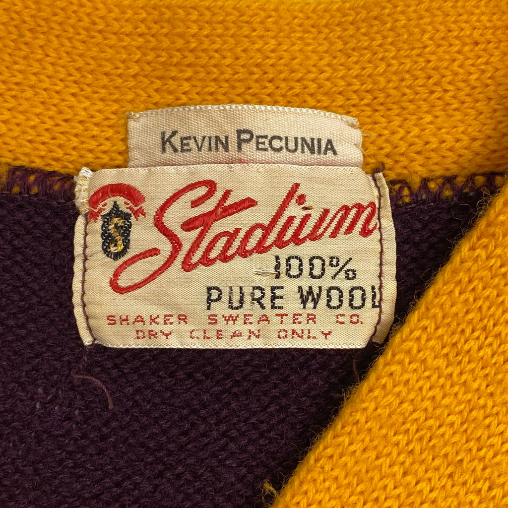 50s Stadium スタジアム / ヴィンテージ レタードカーディガン PURE WOOL SIZE:M程度