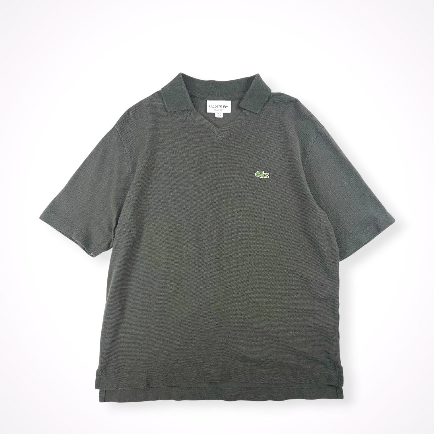 LACOSTE / L.12.12アレンジ スキッパーネックポロシャツ 参考定価：15,000+tax SIZE：5