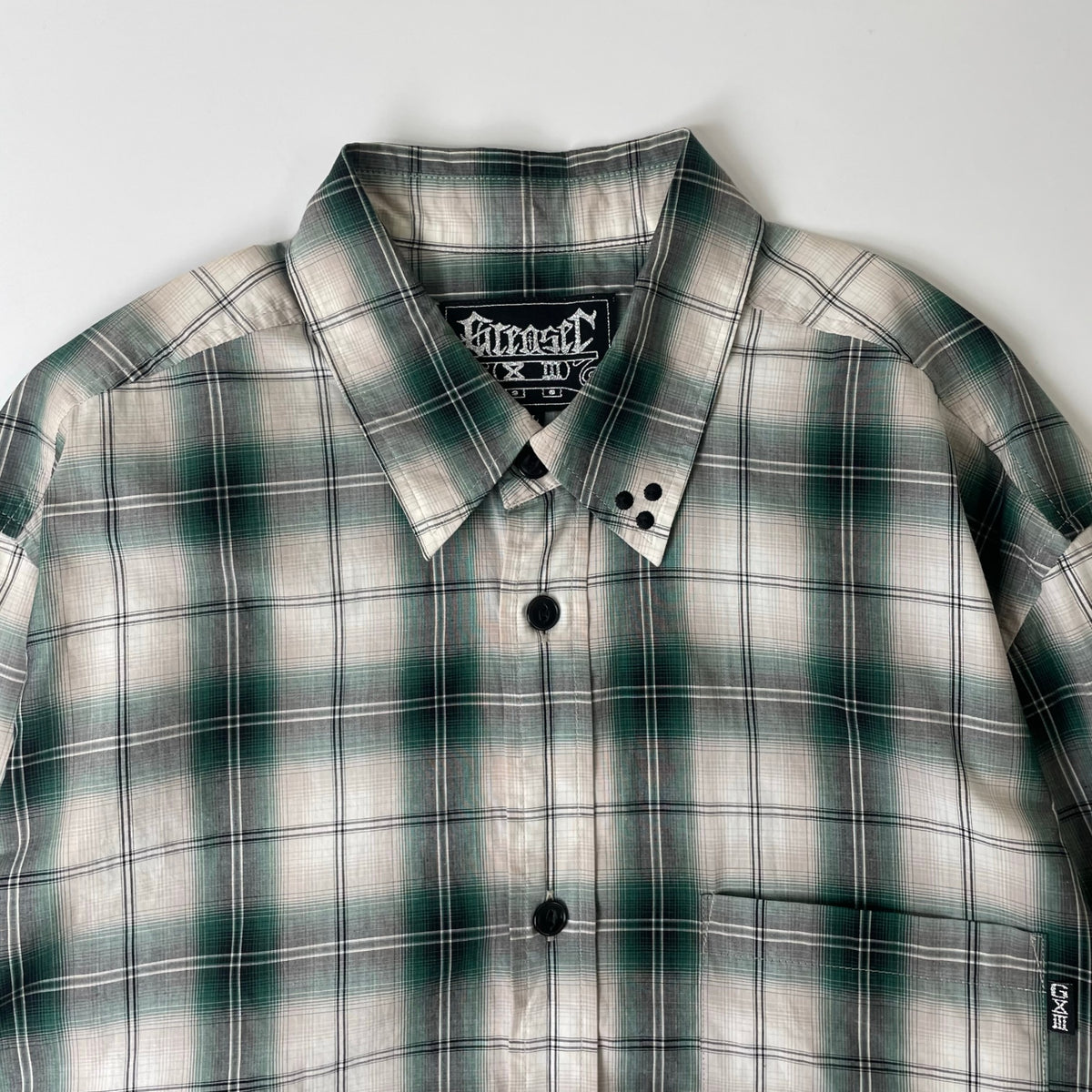 GREASER / シャドーチェックシャツ 参考定価：15,000程度 SIZE:XL