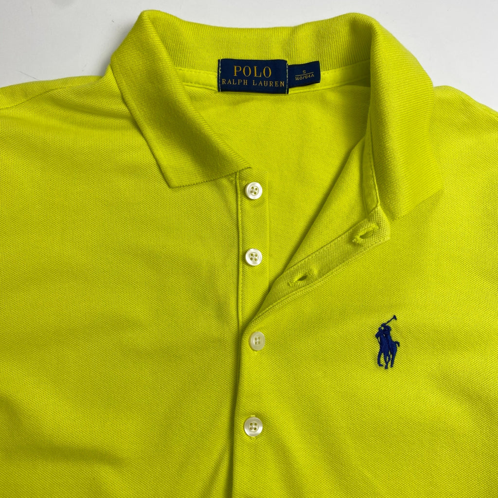 POLO RALPH LAUREN ポロ ラルフローレン / ポロシャツ ポニー付 イエロー 5つボタン 参考定価：20,000程度 SIZE：S
