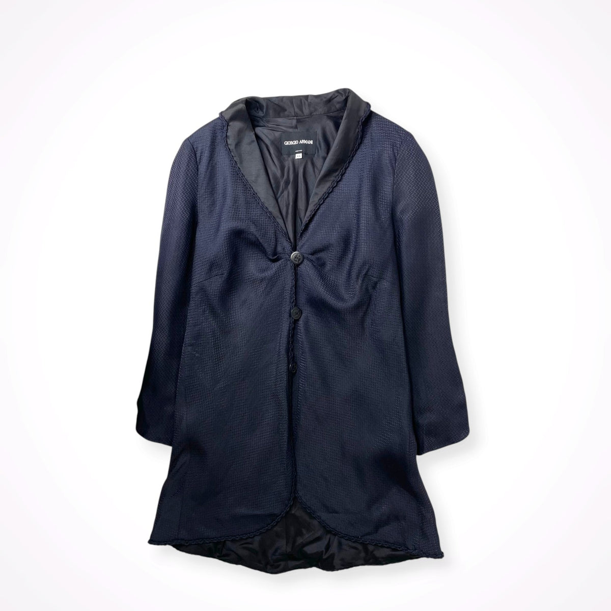 GIORGIO ARMANI / リネンMIXロングジャケット BORGO21 参考定価：350,000程度 SIZE:44
