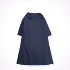 ATON / キーネックコットンワンピース 参考定価：35,000程度 SIZE:2