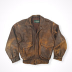 VINTAGE / A-2ラムレザージャケット ブラウン SIZE:L