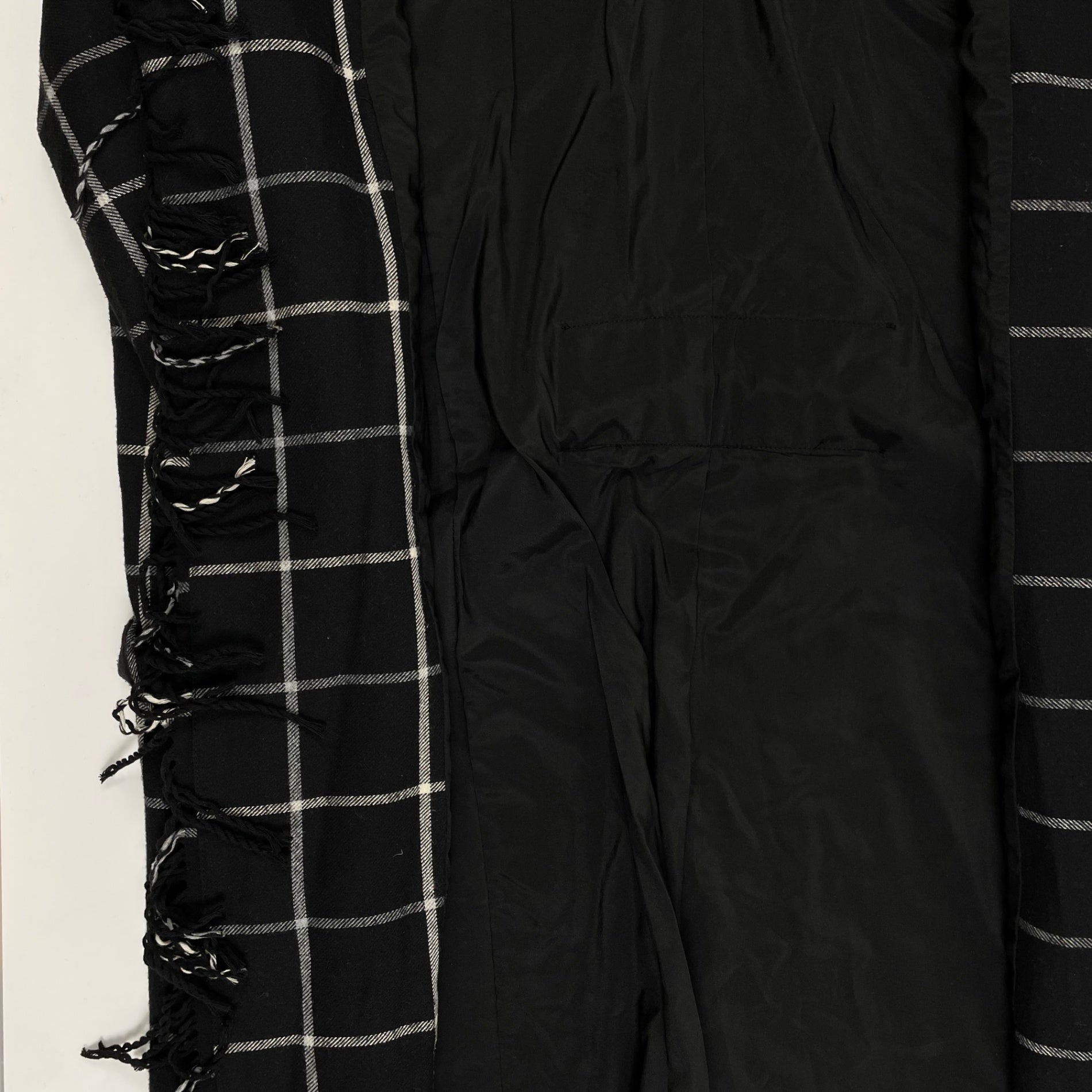 VIRGINIA BIZZI ヴァージニア ビッツィ / フリンジチェックライトコート H.P. FRANCE取り扱い 参考定価：60,000程度