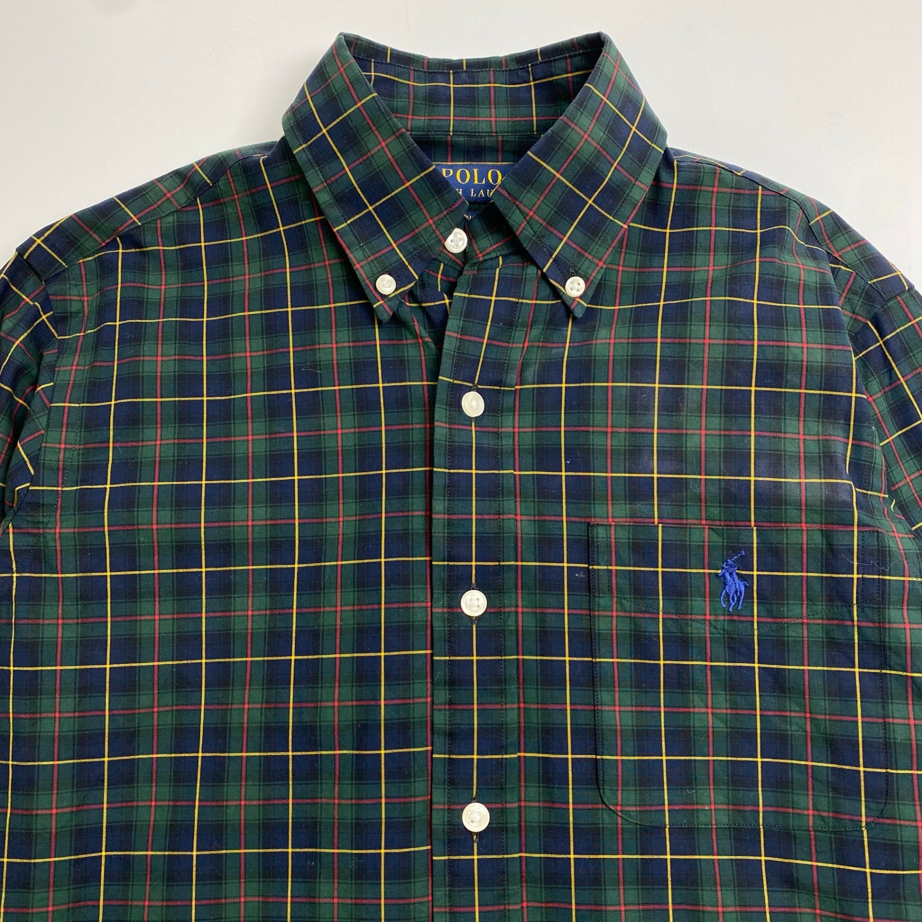 POLO RALPH LAUREN ポロ ラルフローレン / ボタンダウンシャツ ブラックウォッチ柄 SIZE:XS(S程度)