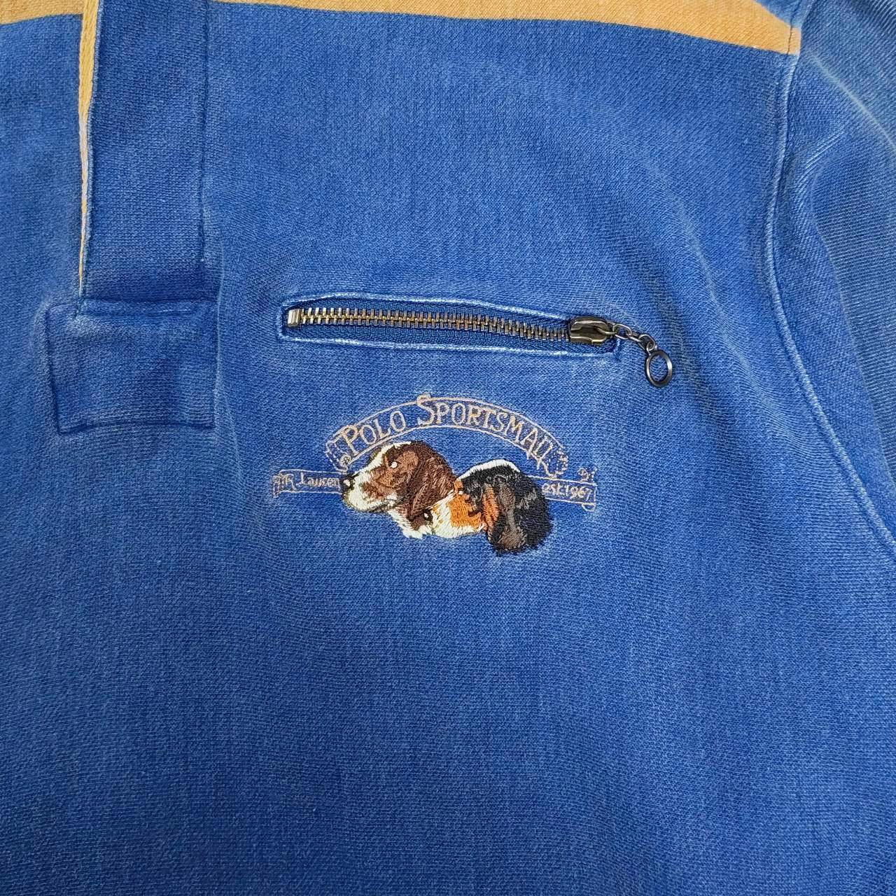 Polo by Rlaph Lauren ポロ バイ ラルフローレン / 90s ドッグ刺繍 POLO SPORTSMAN ラガーシャツ SIZE：M