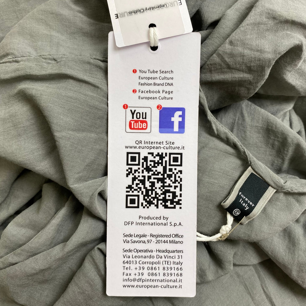 EUROPEAN CULTURE ヨーロピアン カルチャー / コットンオールインワン 未使用 参考定価：30,000程度 SIZE:S