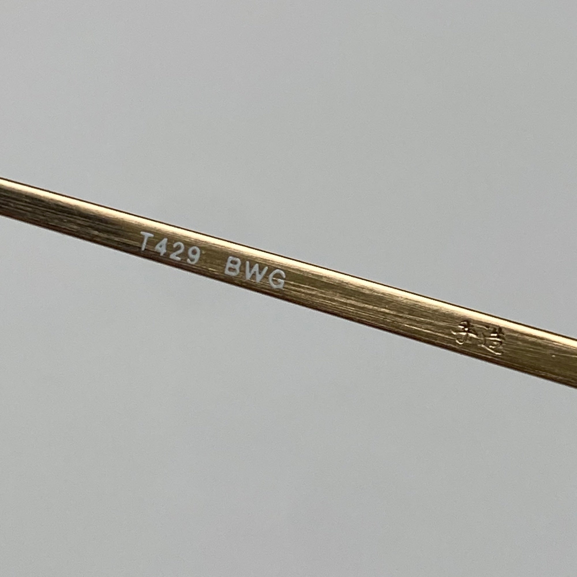 【極美品】 金子眼鏡 × 井戸多美男 職人シリーズ / サンプラチナ アンダーリム 度なしクリアレンズ T429 BWG 参考定価：52,000+tax