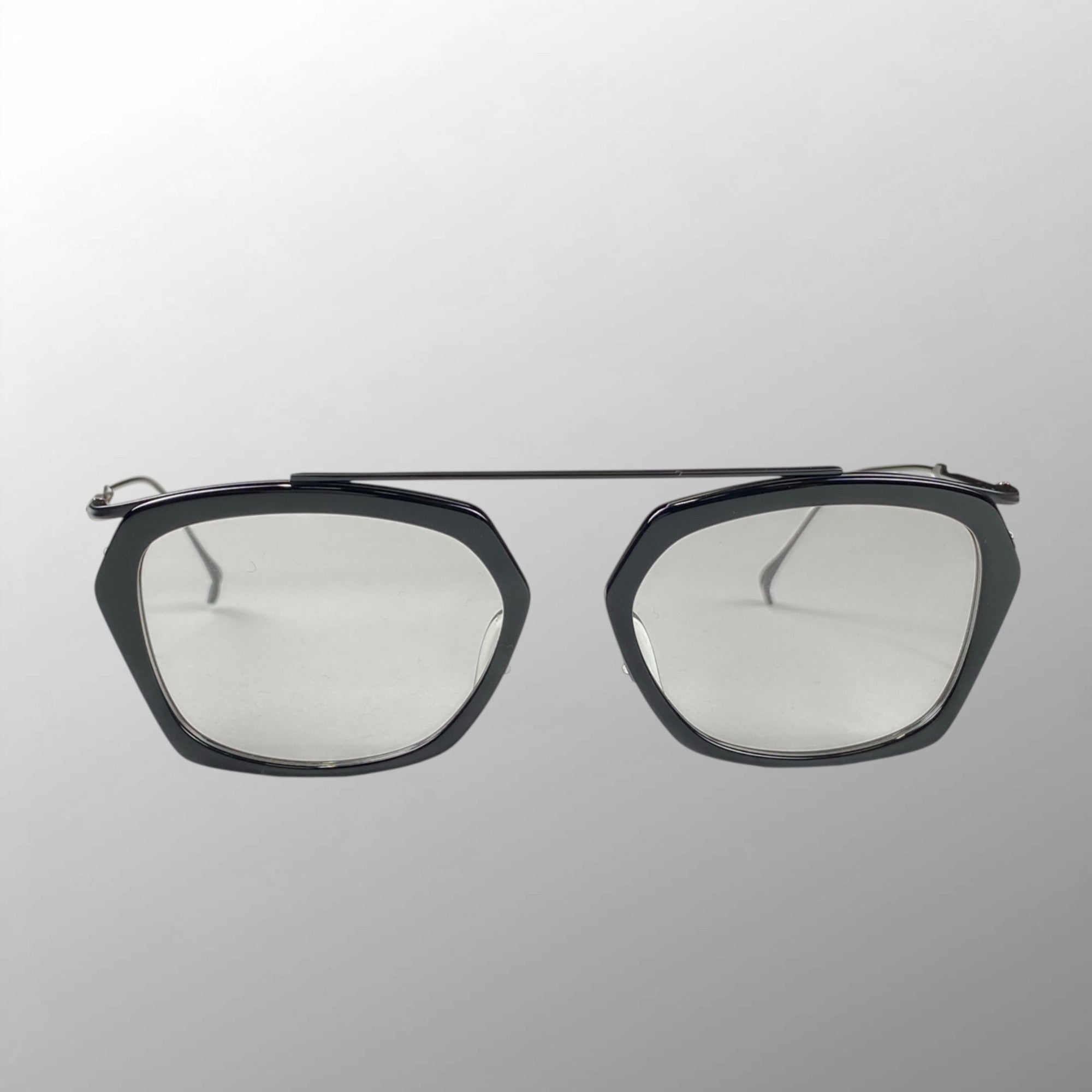 【極美品】 ISSEY MIYAKE × 金子眼鏡 / HEXAGON-S アイウェア 度なしクリアレンズ SIZE：52□17