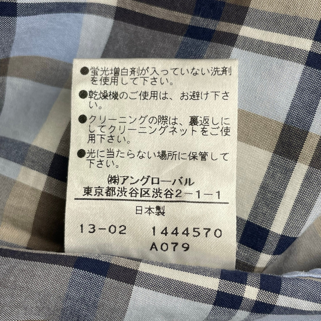 MARGARET HOWELL マーガレットハウエル / ポケット付 半袖チェックシャツ 参考定価：30,000程度 SIZE：S