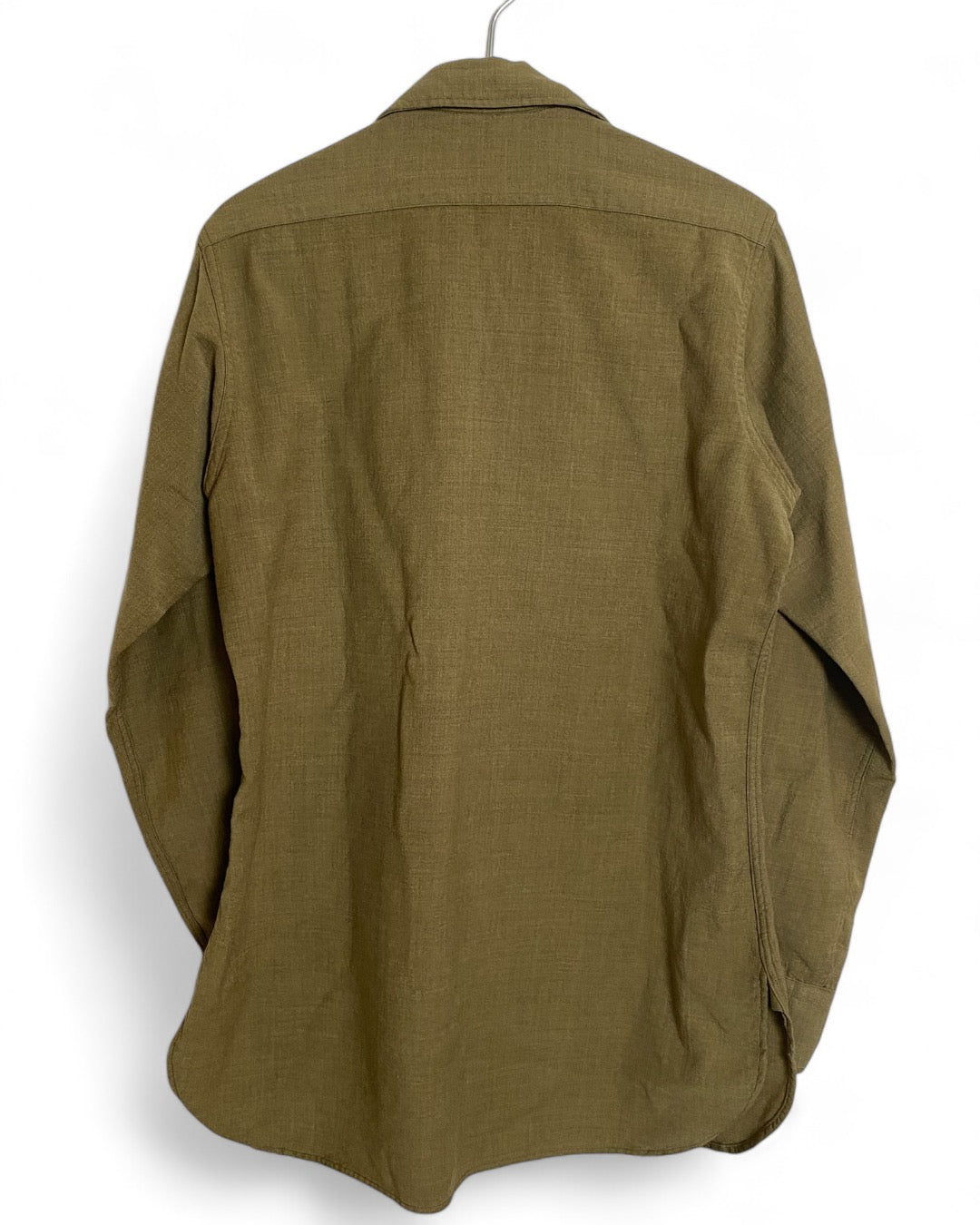 推定40’s US ARMY M-37 マスタード ウール シャツ ガスフラップ付 マチ付