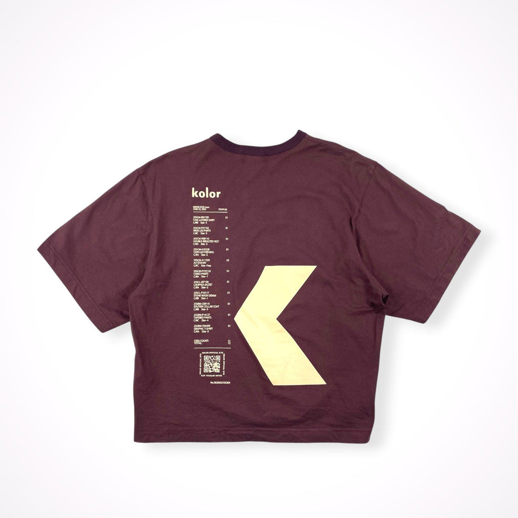 kolor / 25SS GrayTopsプリントTシャツ 参考定価：16,000+tax SIZE:1