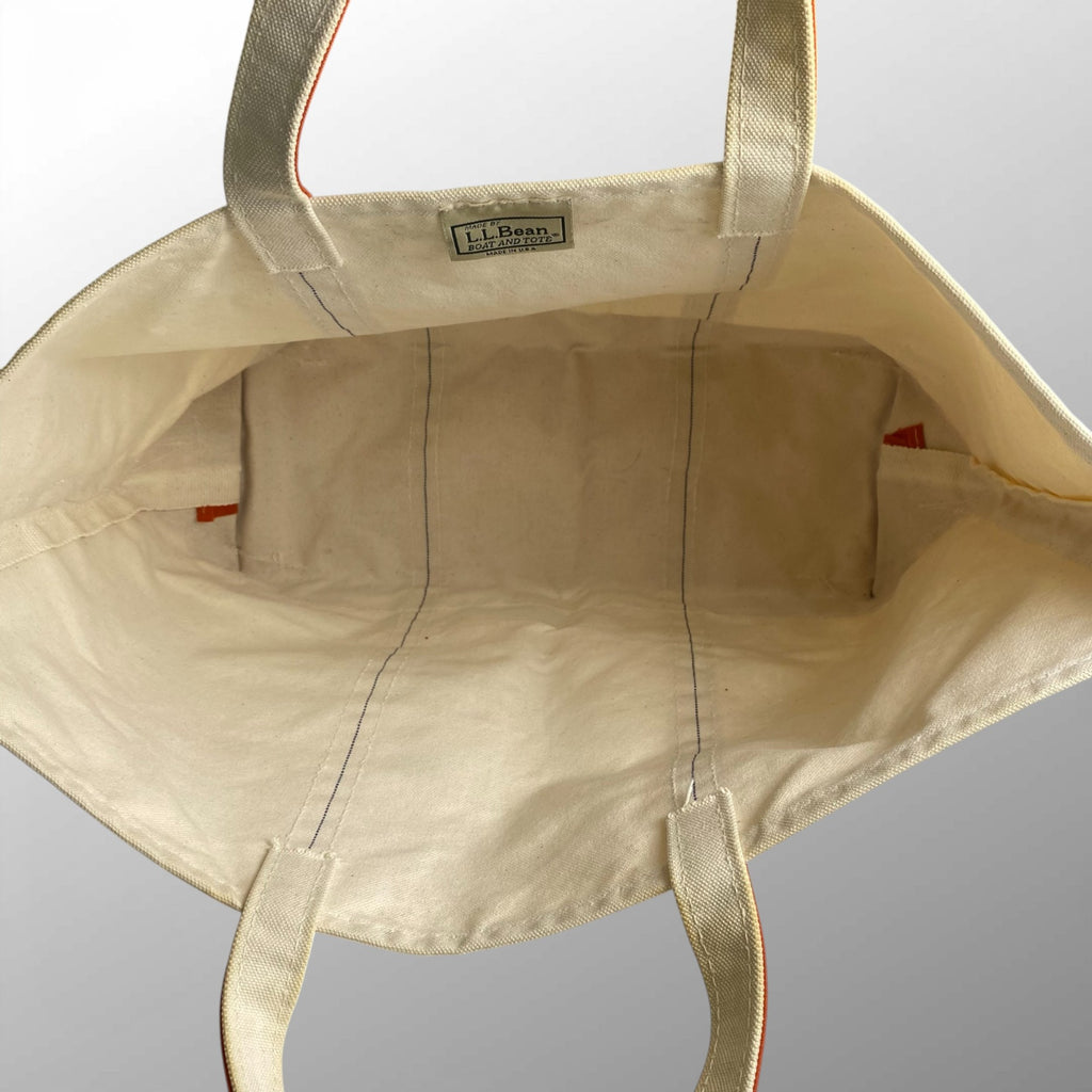 90s LL Bean エルエルビーン / USA製 ヴィンテージ BOAT&TOTE ボートアンドトート ビッグサイズ オレンジ 希少色 幅60cm
