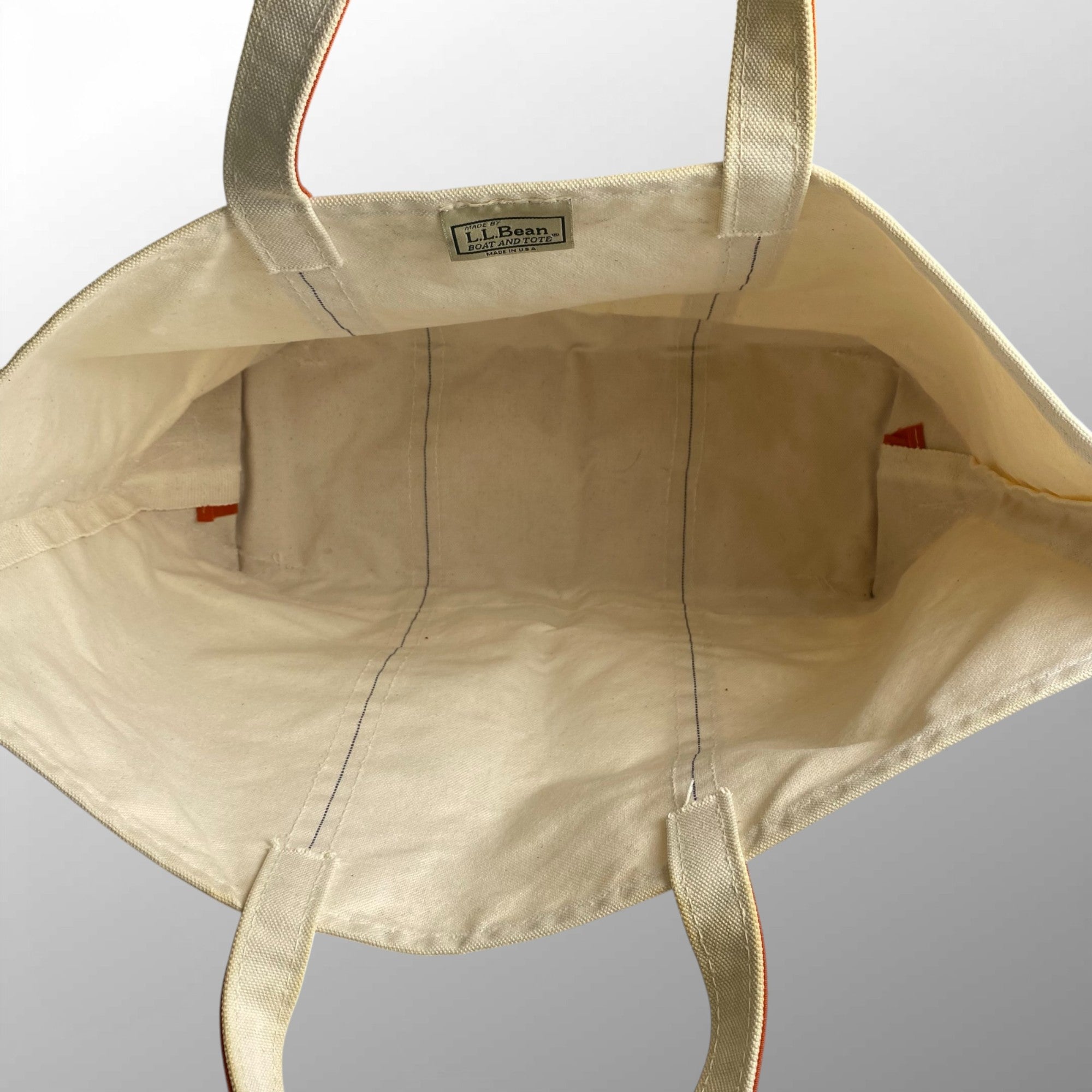 90s LL Bean エルエルビーン / USA製 ヴィンテージ BOAT&TOTE ボートアンドトート ビッグサイズ オレンジ 希少色 幅60cm