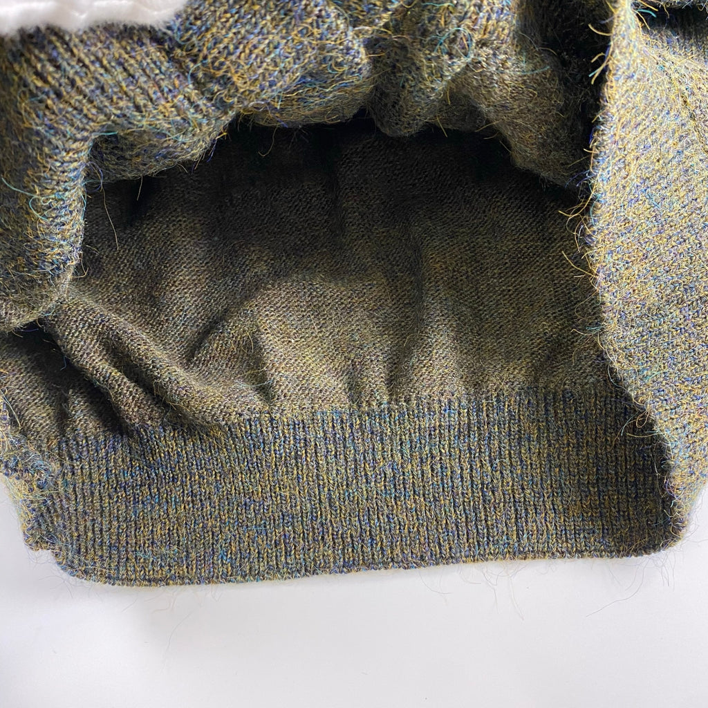 【VINTAGE】 CHAIRMAN チェアマン / フランス製生地 ブロックチェックヴィンテージカーディガン SIZE:XL