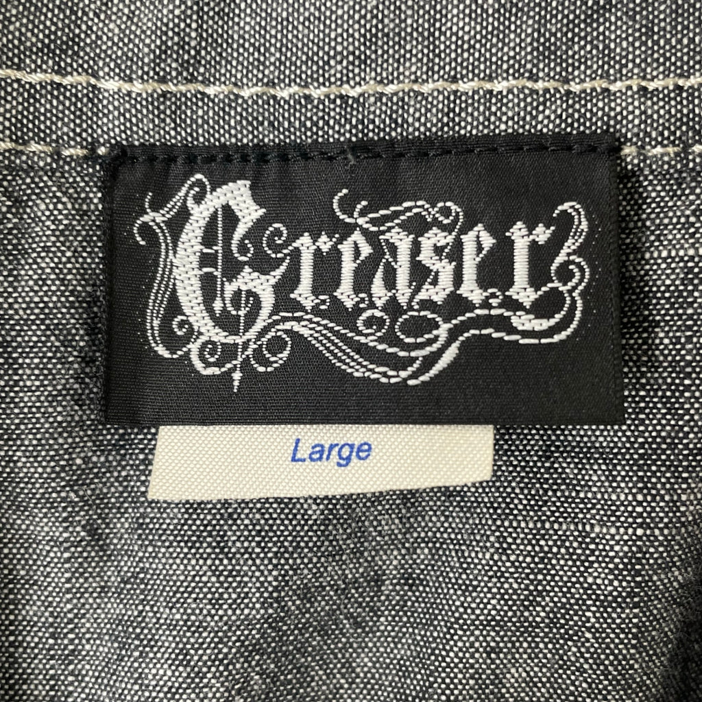 GREASER / グラフィックシャンブレーシャツ 参考定価：16,000程度 SIZE：L