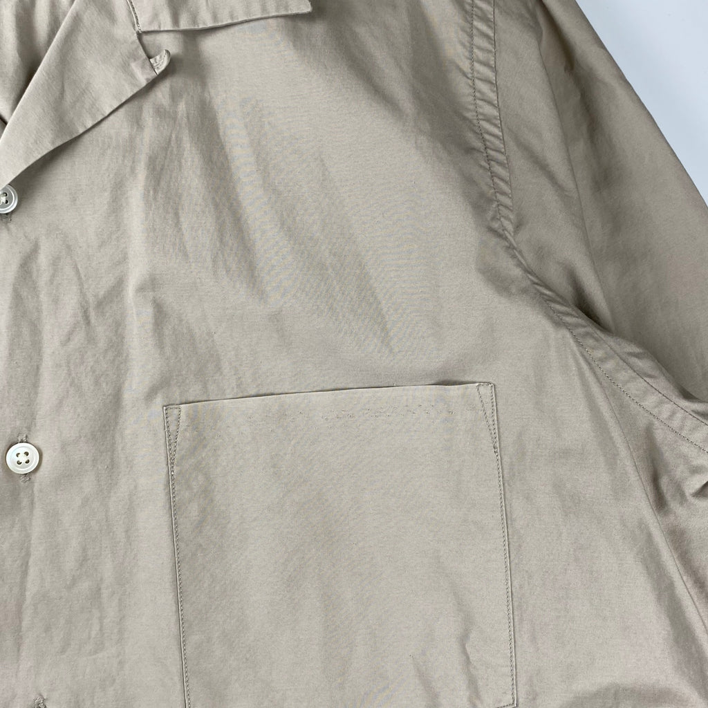 AURALEE オーラリー / SELVEDGE WEATHER CLOTH SHIRTS オープンカラー シャツ ベージュ 参考定価：22,000+tax SIZE：3